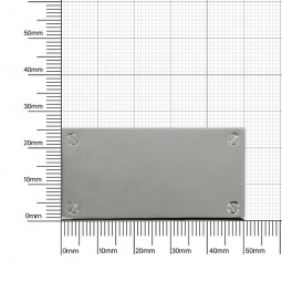 Украшение мулька 50x25 мм никель полированный МО226