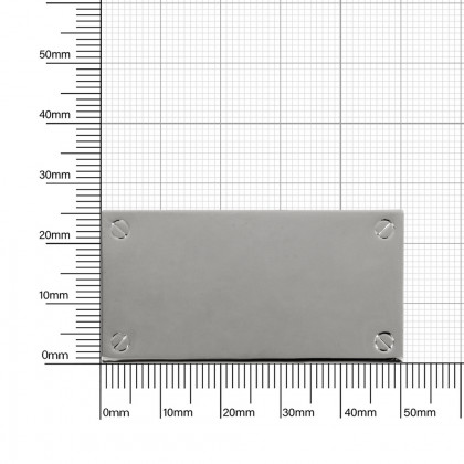 Украшение мулька 50x25 мм никель полированный МО226