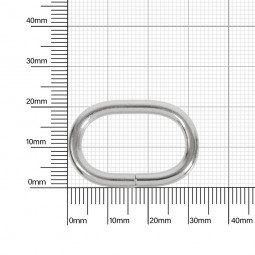 Ручкодержатель овальный 25x15  мм 3,5  мм никель роллинг