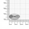 Украшение мулька 20x12 мм никель полированный 6288