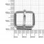 Пряжка со шпиньком 20x15 мм 3 мм никель роллинг Р