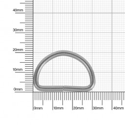 Полукольцо 25 мм матовый никель 2,8  мм