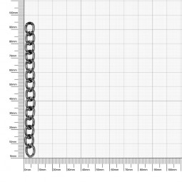 Цепочка 20м блек никель полированная звено 7x9,5 ммY80