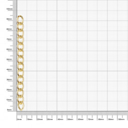 Цепочка 20м светлое золото полированное звено 7x9,5 мм Y80