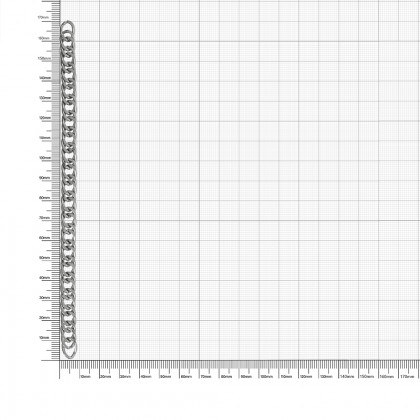 Цепочка 10 м никель полированная лакированная звено 7x11 мм YF17