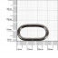 Ручкодержатель овальный 25x10  мм 3,10-3,15  мм блек никель роллинг D