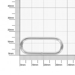 Ручкодержатель овальный 30-31  мм никель 2,5  мм D