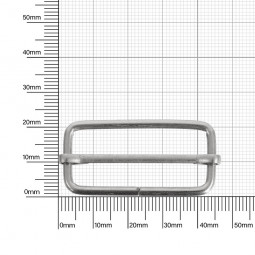 Пряжка 40x15 мм матовый никель 2,8 мм D