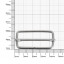 Пряжка 40x15 мм матовый никель 2,8 мм D