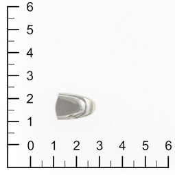 Наконечник на молнию никель полированный 12 мм 6718