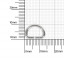Полукольцо 10х7,5  мм 2 мм никель роллинг D