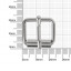 Пряжка со шпиньком 20x15 мм 3 мм никель роллинг D