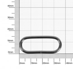 Ручкодержатель овальный 30-31   мм блек никель 2,5  мм D