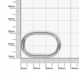 Ручкодержатель овальный 25x15  мм 3,5  мм никель роллинг D