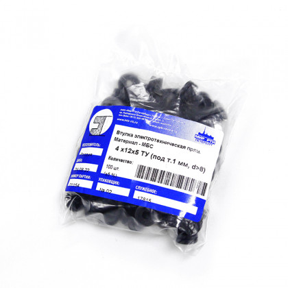 Втулка резиновая кабельная 4х12х5 под т.1 d> 8 мм