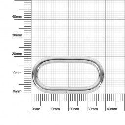 Ручкодержатель овальный 32x13,5  мм 3,8  мм никель роллинг D