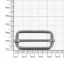 Пряжка 40x16 мм матовый никель 4  мм D