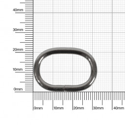 Ручкодержатель овальный 25x15  мм 3,5  мм блек никель роллинг D
