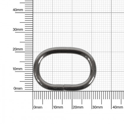 Ручкодержатель овальный 25x15  мм 3,5  мм блек никель роллинг D