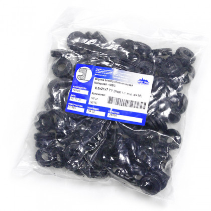 Втулка резиновая кабельная 9.5х21х7 под т.1 d> 15 мм