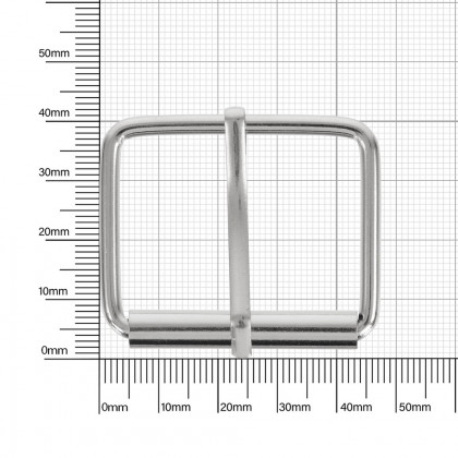 Пряжка со шпиньком 38x30 мм 3,5 мм никель роллинг D