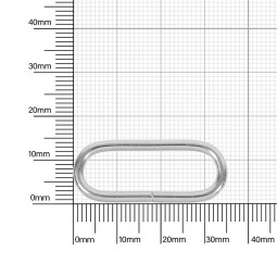 Ручкодержатель овальный 30-31  мм никель 2,5  мм