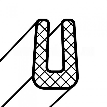 Профиль для стекла 8х 7х2.5 мм стекло 2 мм